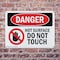 Signmission Hot Surface Sign, 18 in H x 24 in W, Plastic, Hot Surface Do Not Touch OS-2PACK-DS-P-1824-L-2231 - alternate 5